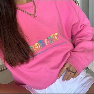 DISCO ONLY Crewneck Sweatshirt - Azalea Pink
